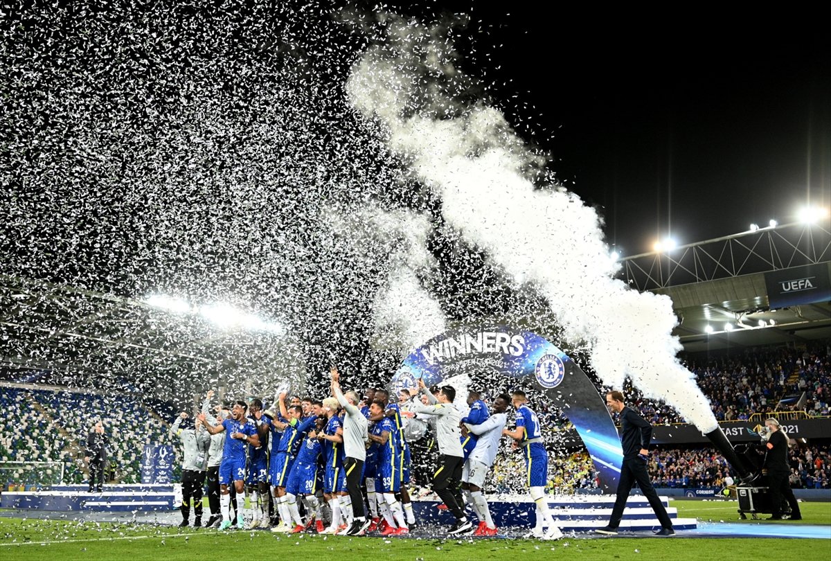UEFA Süper Kupa sını Villarreal i penaltılarla yenen Chelsea kazandı #8